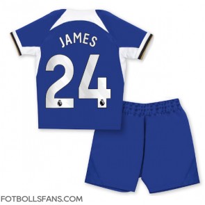 Chelsea Reece James #24 Replika Hemmatröja Barn 2023-24 Kortärmad (+ Korta byxor)